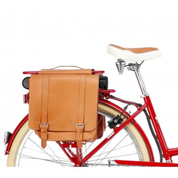 Bicycle leather panniers