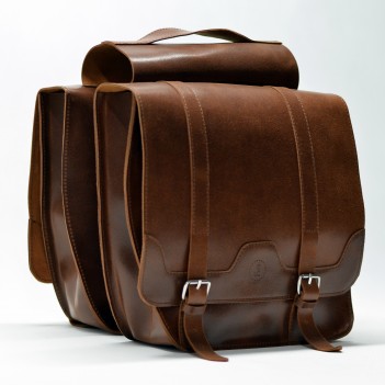 Leather bicycle panniers