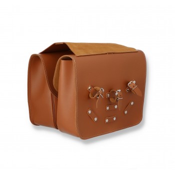 Double panniers, leather panniers for bicycle
