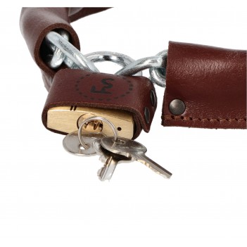 Bicycle lock with leather cover