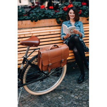Leather bicycle bag, fsbike.eu