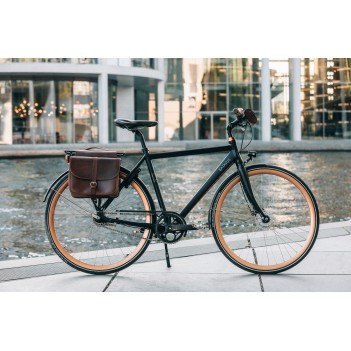 Double bicycle panniers, leather bicycle panniers, fsbike.eu