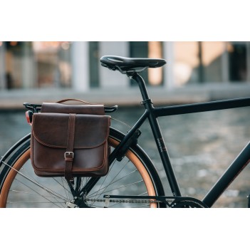 Double bicycle panniers, leather bicycle panniers, fsbike.eu